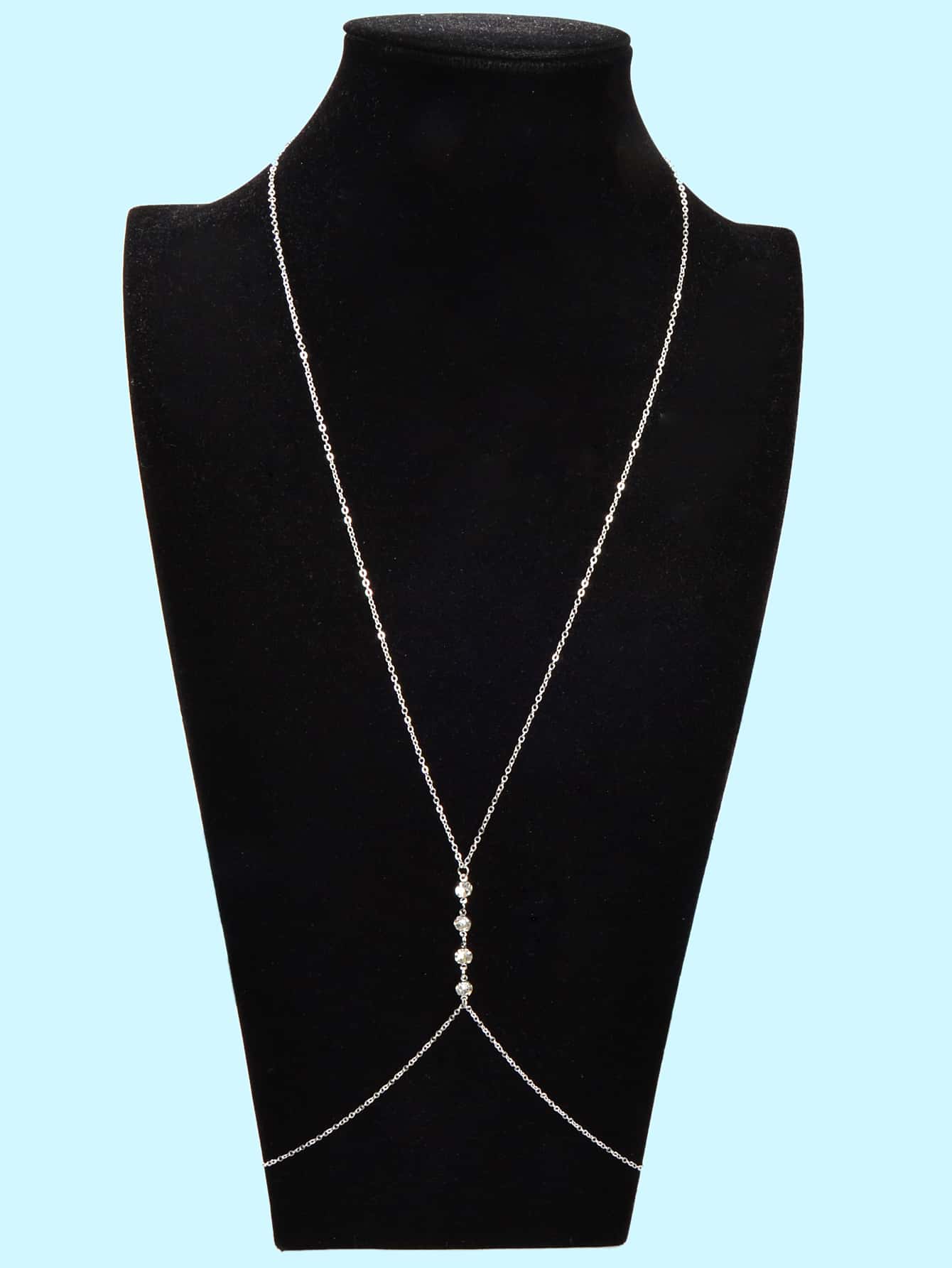 Dazzling Rhinestone Double-Layer Body Chain Glamorous Statement Jewelry