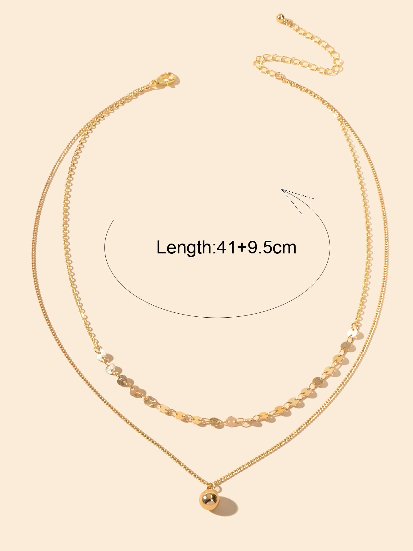 Designer Stylish Double layer Gold Chain Ball Necklace Wholesale Price Jewellery