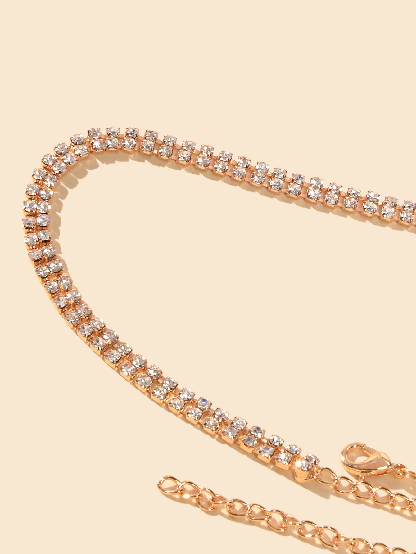 1pc Sexy Body Jewelry Gold Chain Crystal Black Velvet Bikini Stretchy Leg Chain