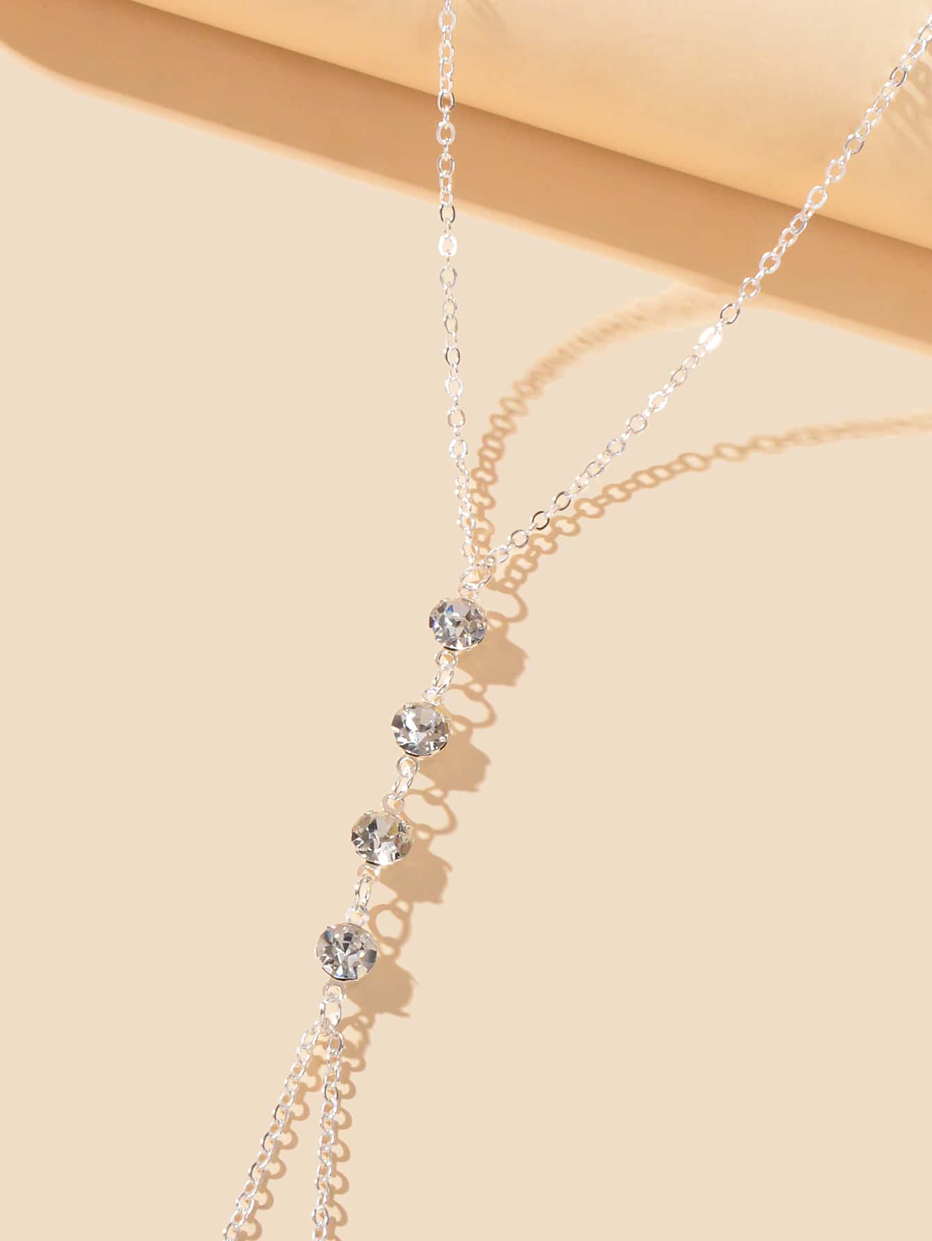 Dazzling Rhinestone Double-Layer Body Chain Glamorous Statement Jewelry