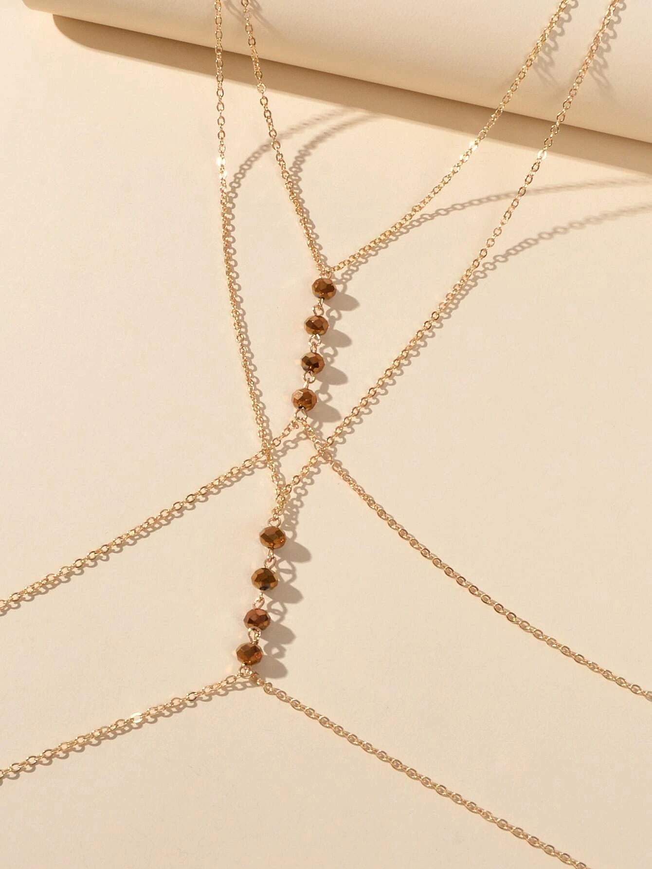 Body Chain Jewellery for Girls Bikini Belly Chain Necklace with Acrylic Beads