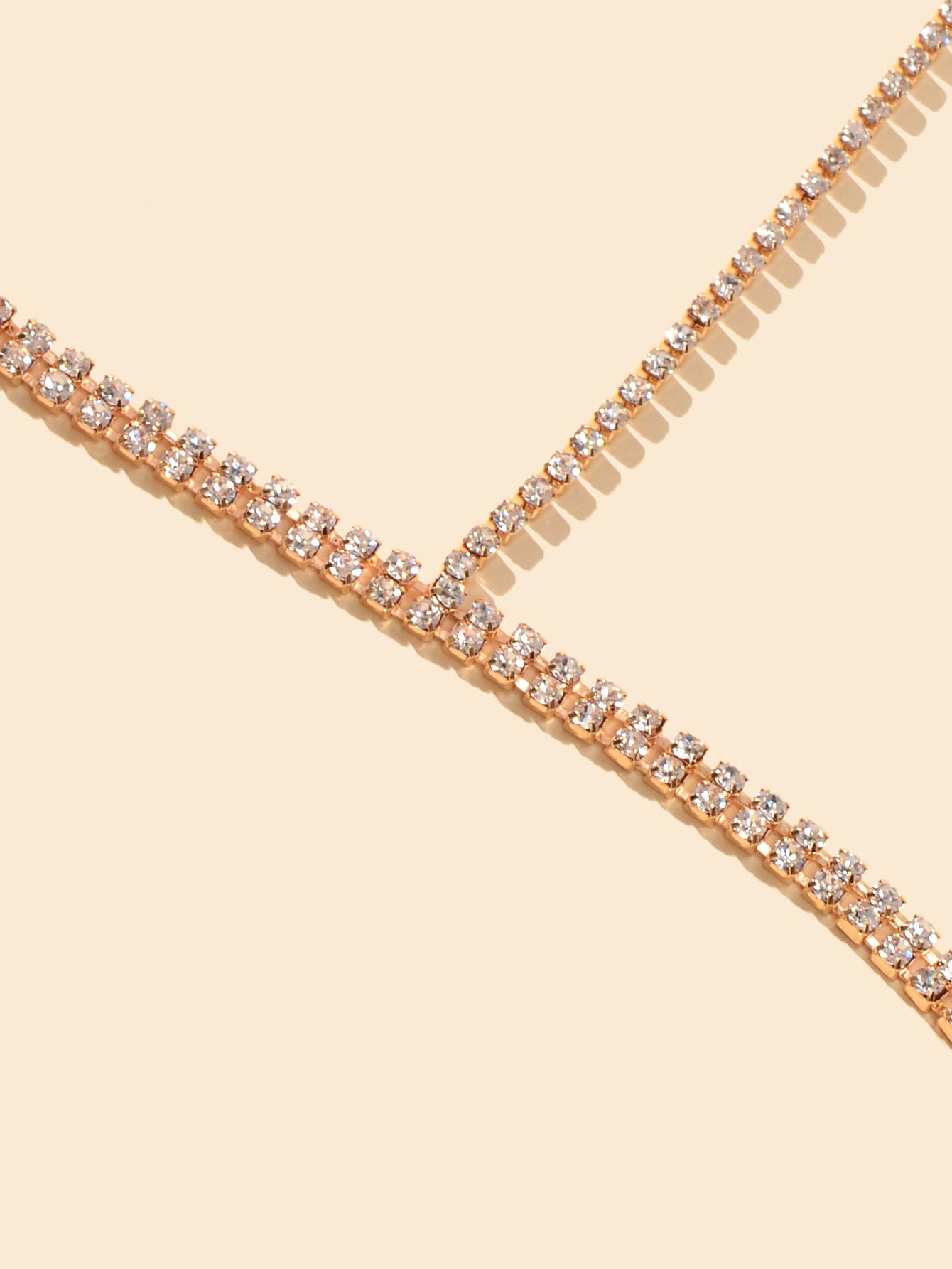 1pc Sexy Body Jewelry Gold Chain Crystal Black Velvet Bikini Stretchy Leg Chain