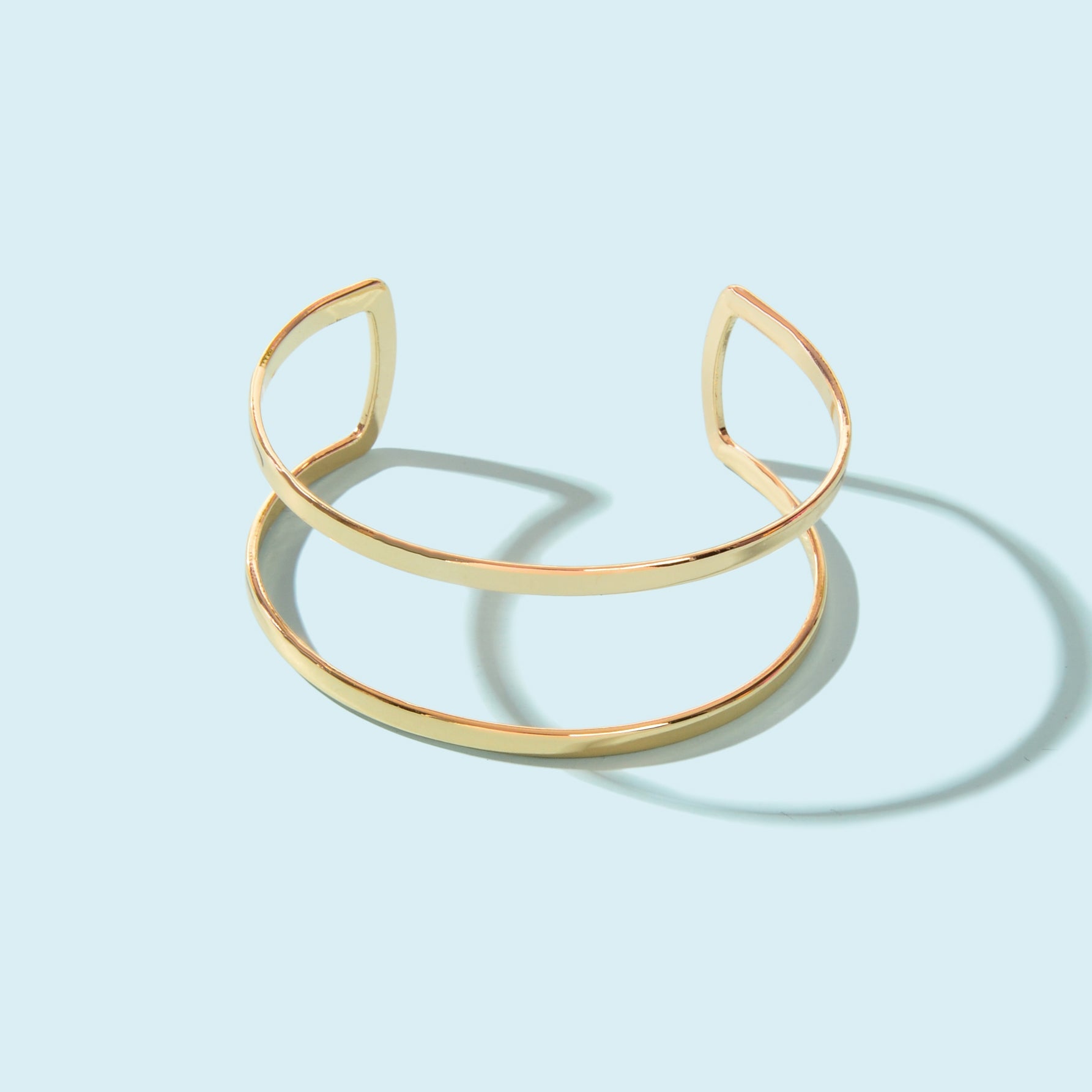 Fashion Minimalist Gold Hollow Wide Opening Bracelet Bangle for Women Festival Gift