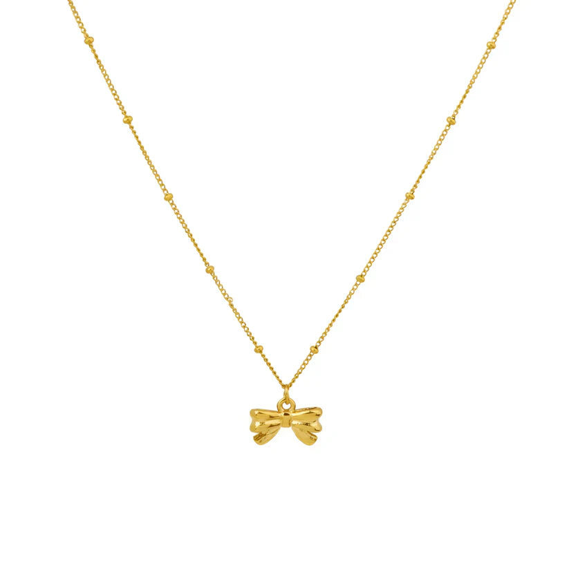 Dainty Bow Pendant Necklace