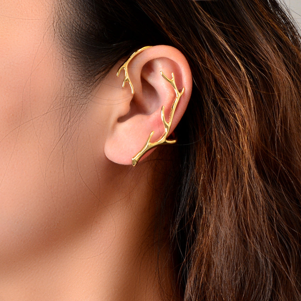 Personality No Piercing Cartilage Ear Cuff Ear Clip Wrap Gold Earring Girls Gift