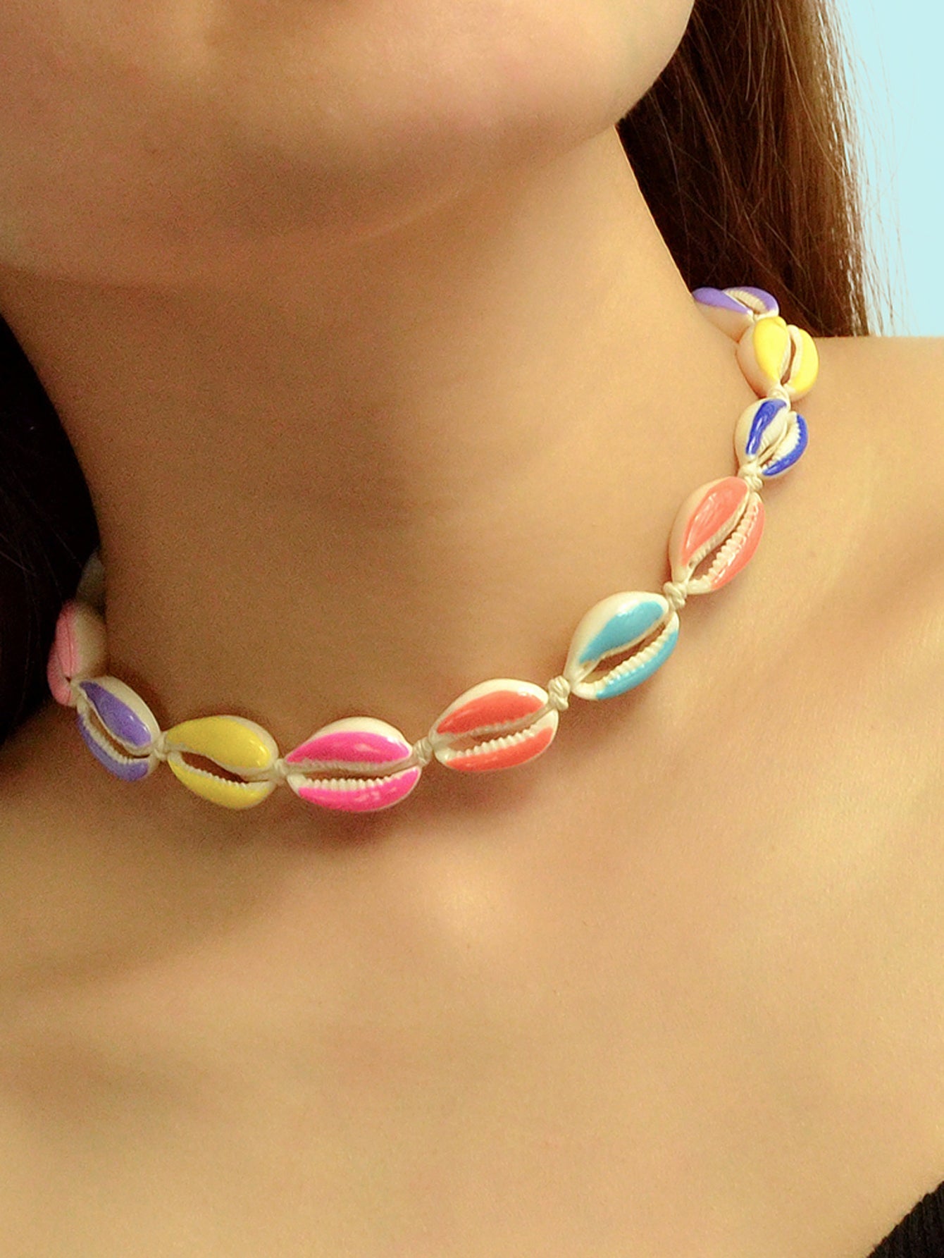 Traditional Ethnic Jewellery Handmade Colorful Shell Choker Boho Chic Necklace