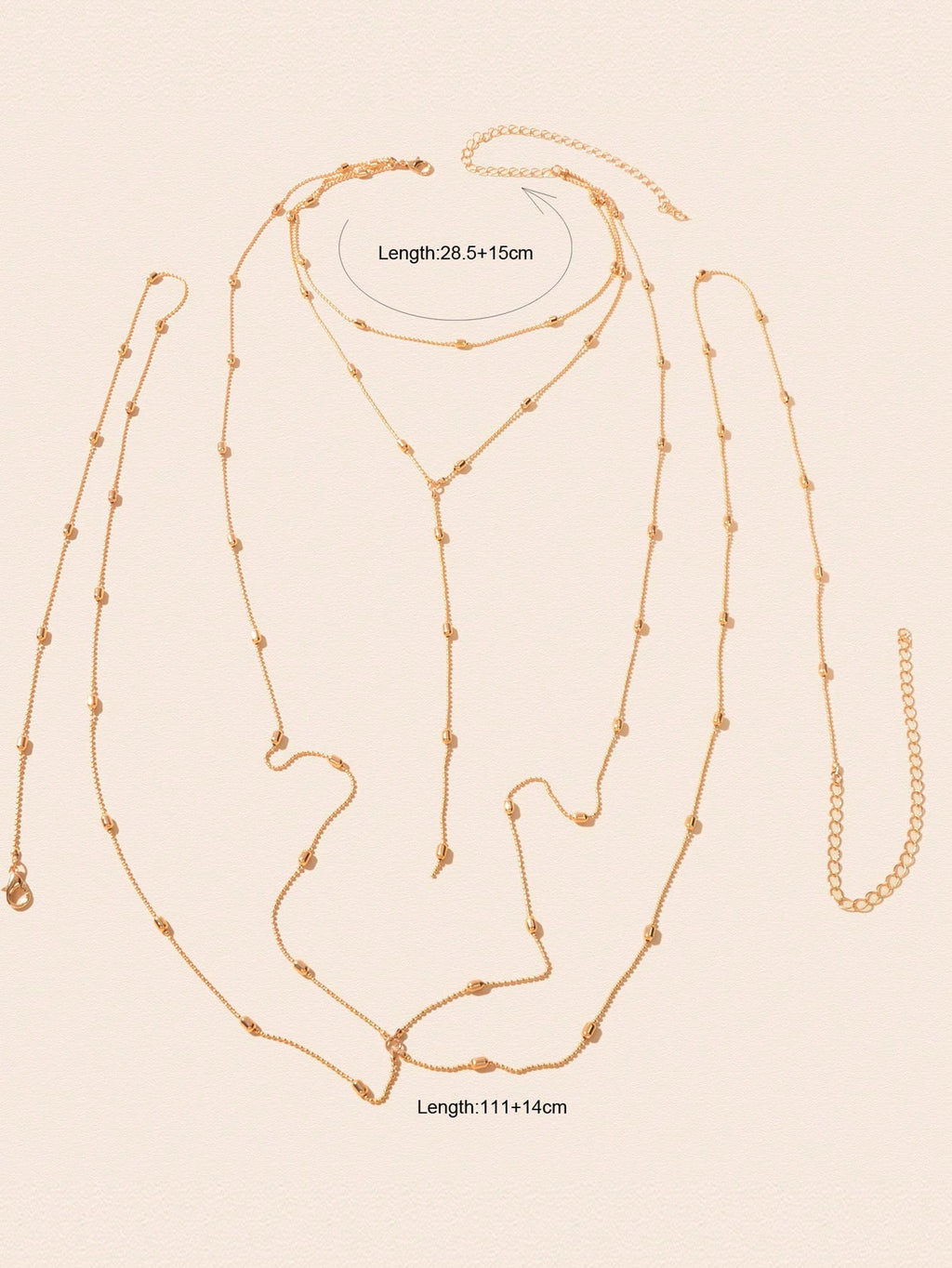 Multilayered Beaded Body Chain Stylish Versatile Fashion Body Accessory