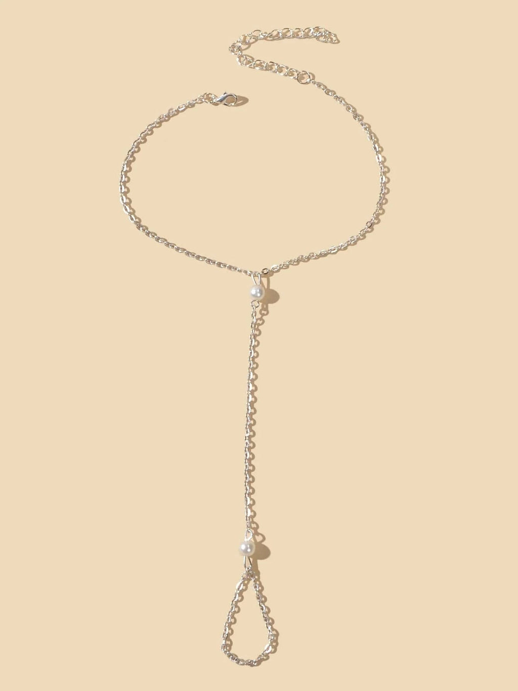 Foot Beach Jewellery Silver Pearl Mittens Anklet Finger Toe Boho Chic Bracelet