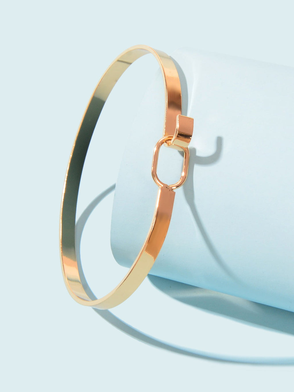 HipHop Jewelry Gold Metal Minimalist Geometric Bracelet Golden Bangle Collection