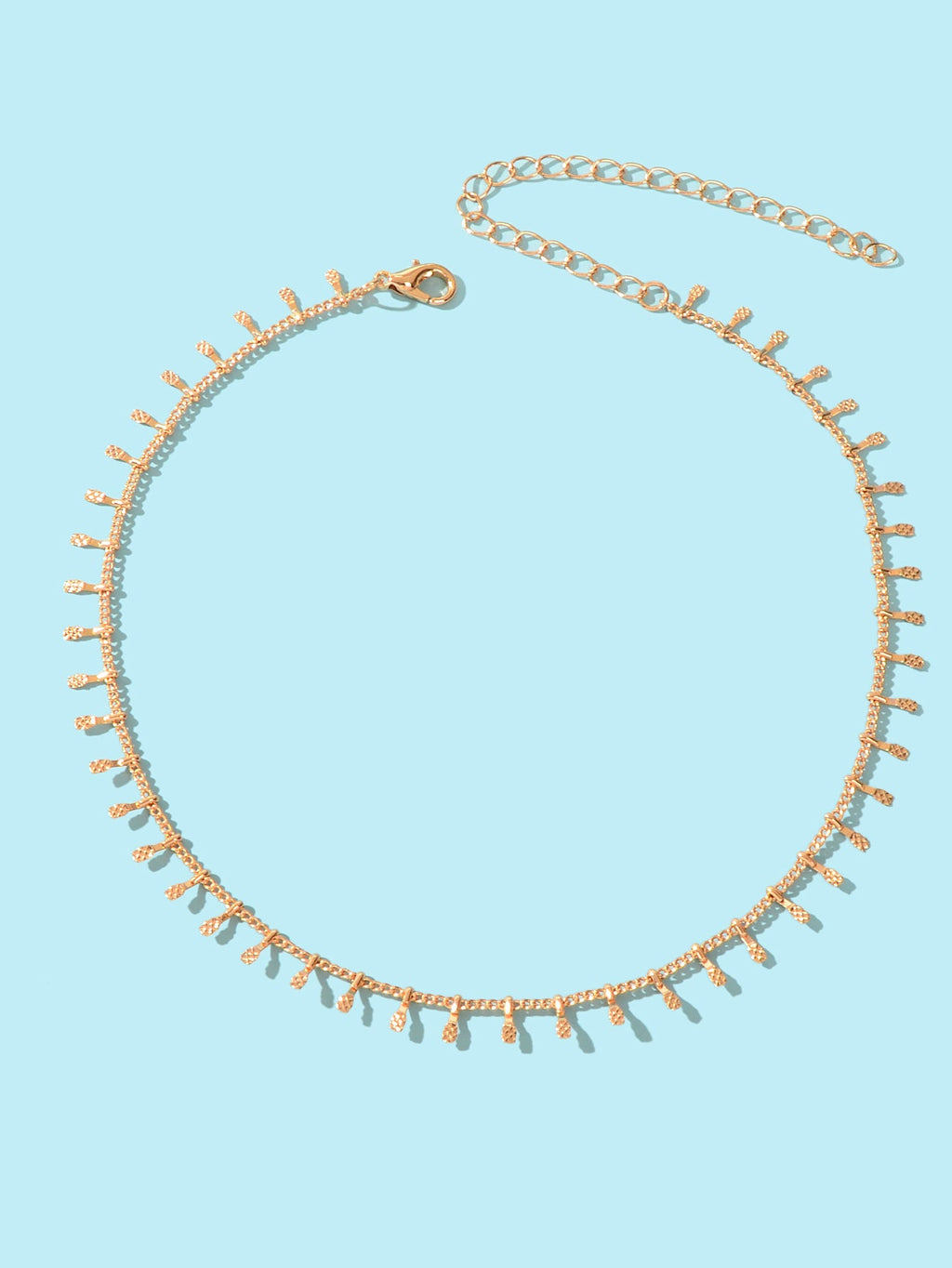 Women Party Decoration Gold Link Chain Clavicle Choker Necklace Short Collar