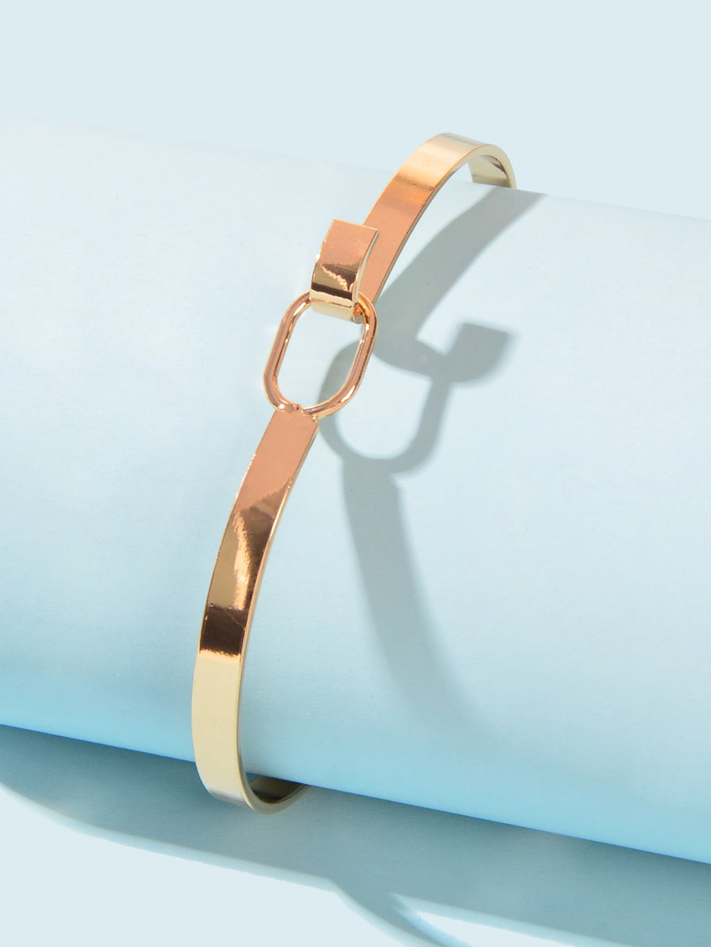 HipHop Jewelry Gold Metal Minimalist Geometric Bracelet Golden Bangle Collection
