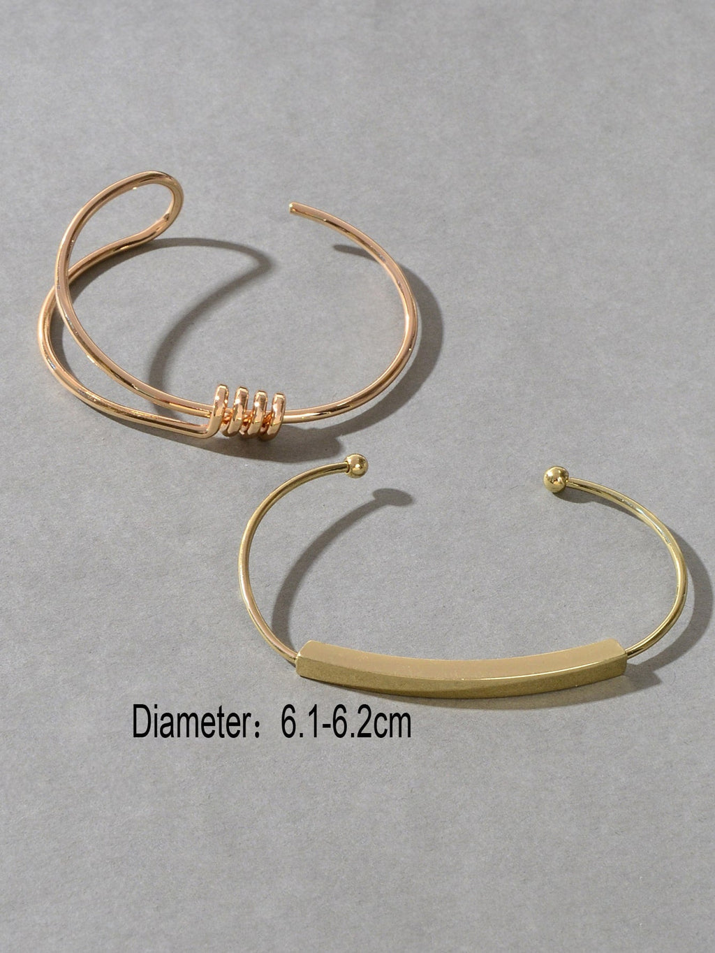 Set of 2 Cuff Bangle Gold Bracelets Elegant Accessories Ensemble Jewellery Gift