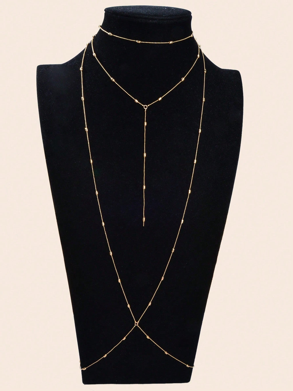 Multilayered Beaded Body Chain Stylish Versatile Fashion Body Accessory