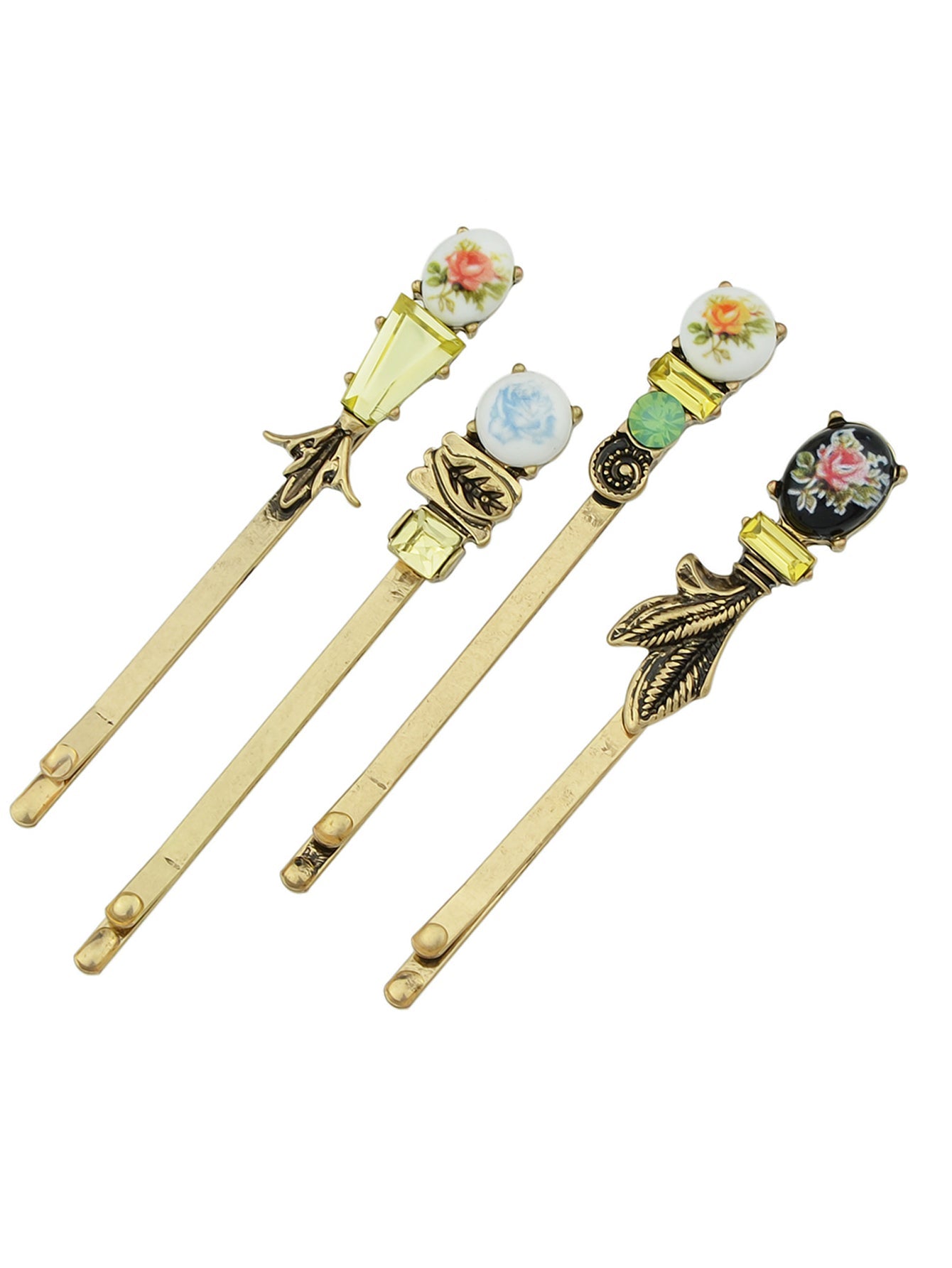 AU Post Hair Accessories 4pcs Antique Flower Hairgrips Hair Clips Hair Barrettes