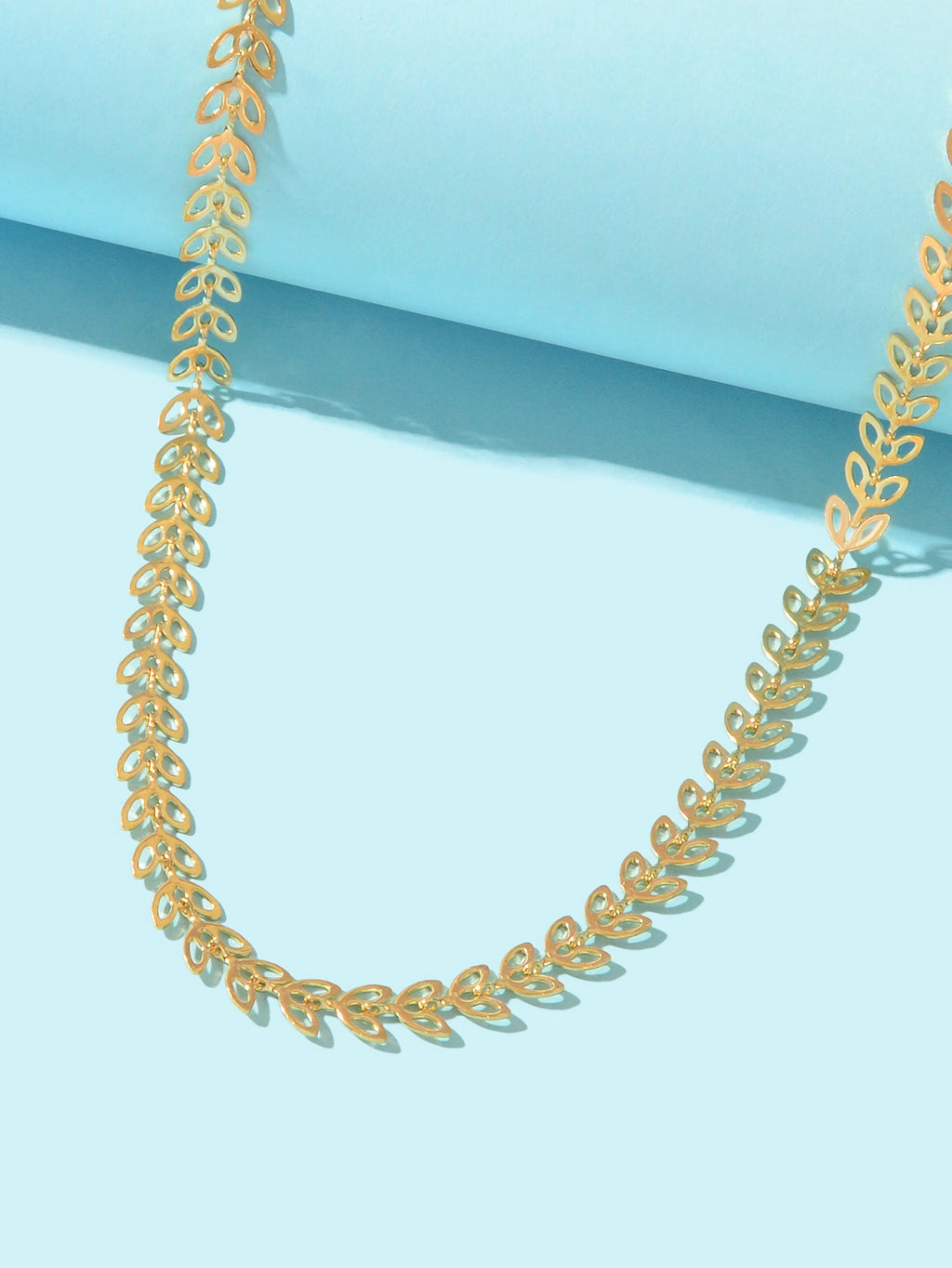 Minimalist Hollow Leaf Gold Chain Short Clavicle Necklace Party Choker Jewellery