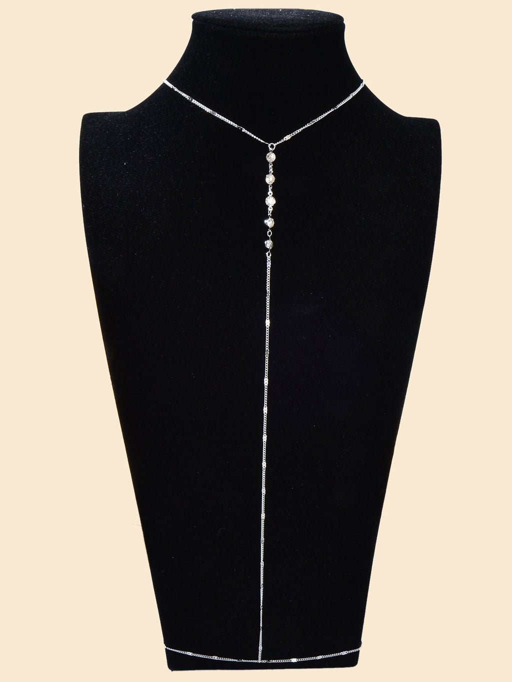 Sexy Rhinestone Decor Thin Bra Bikini Waist Belly Body Chains Beach Body Jewelry