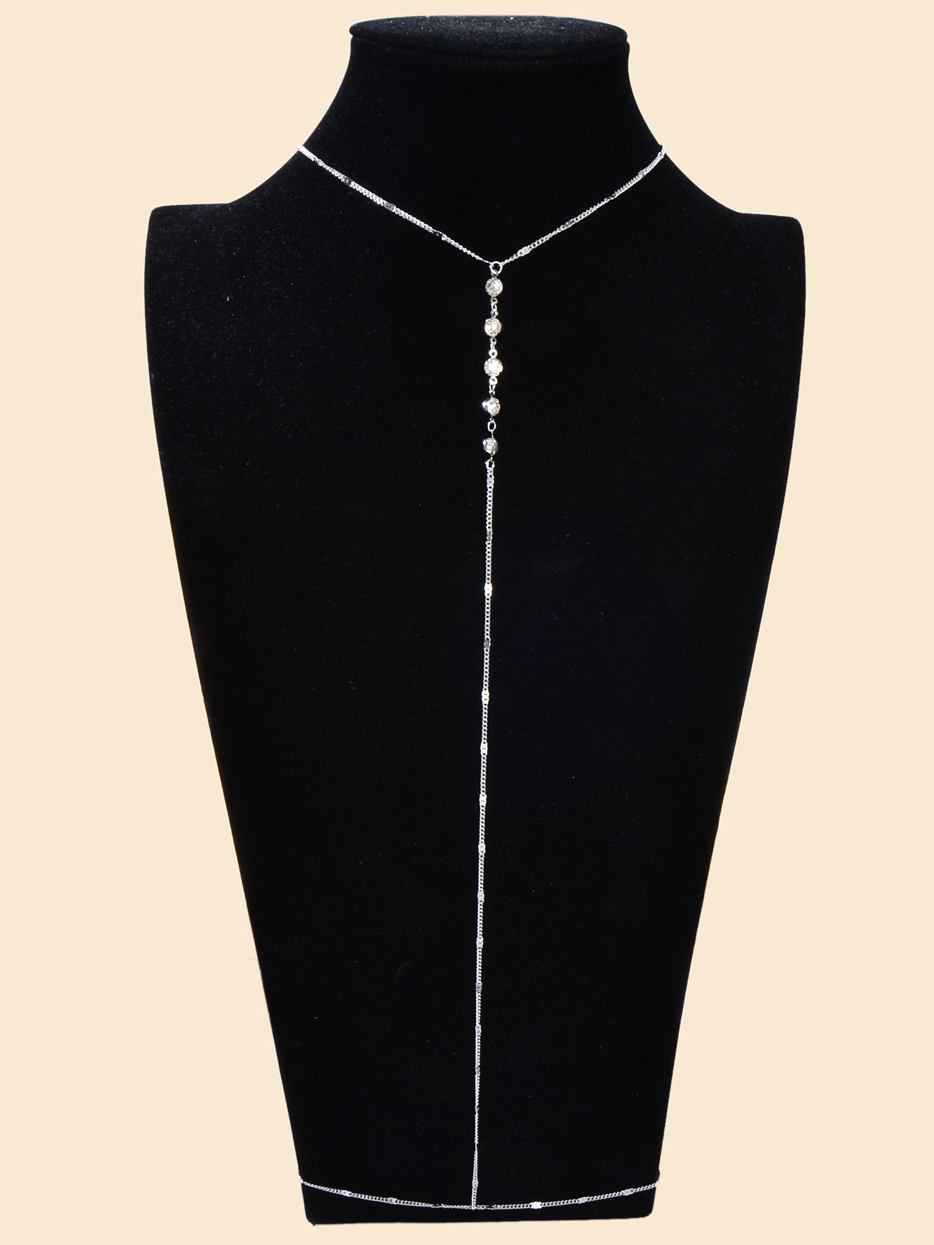 Sexy Rhinestone Decor Thin Bra Bikini Waist Belly Body Chains Beach Body Jewelry