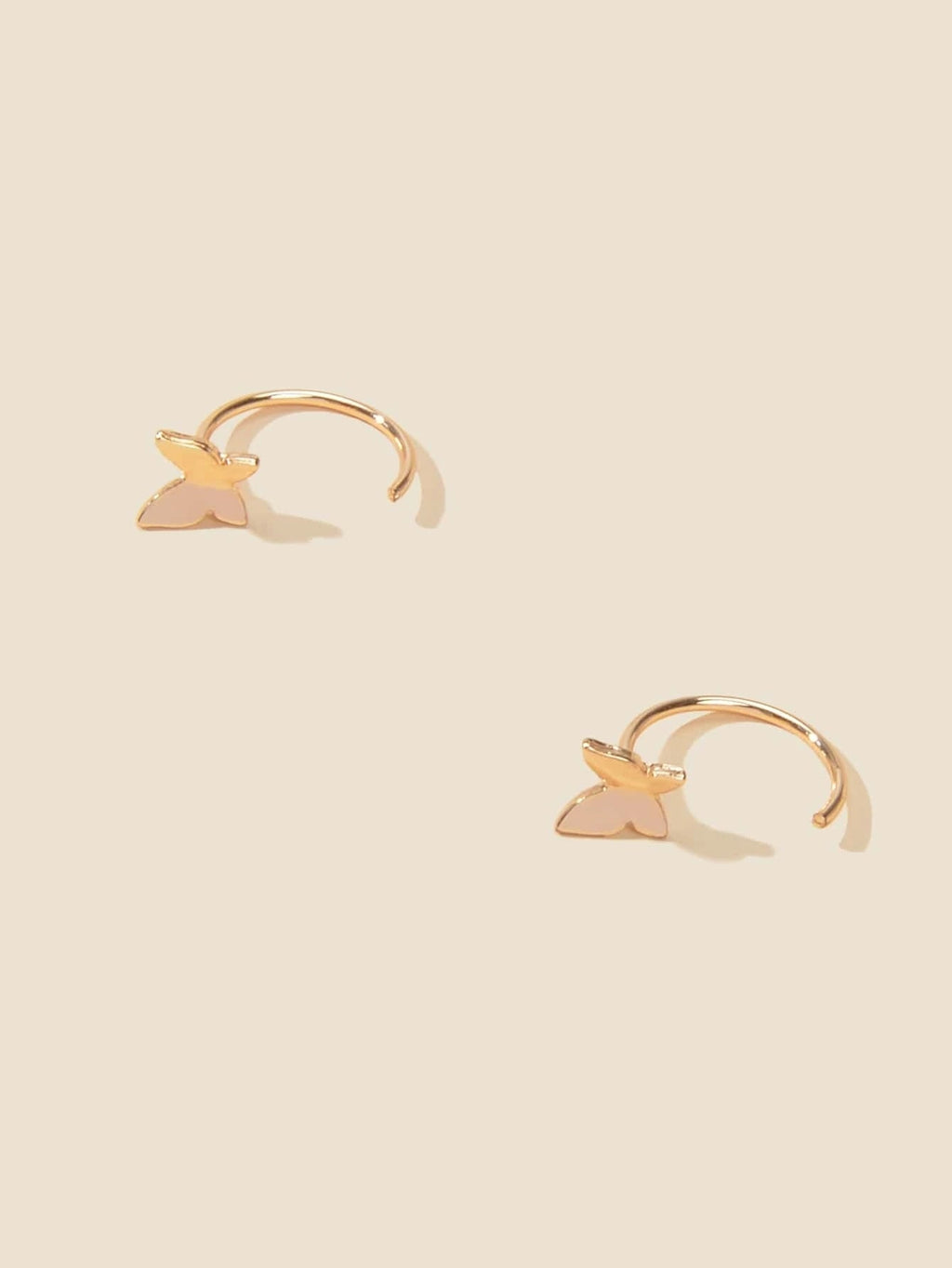 Minimalist Gold Silver Butterfly Cute Hoop Earrings Cute Stud Women Accessories