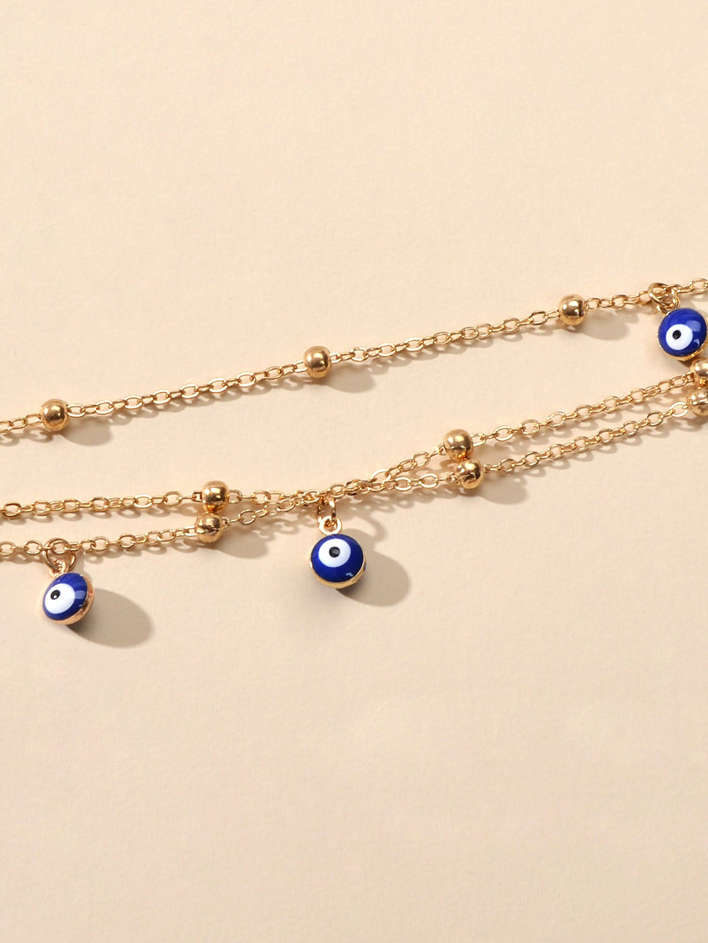 Eye Charm Beads Anklet Adjustable Beach Layered Ankle Gold Foot Chain Jewellery