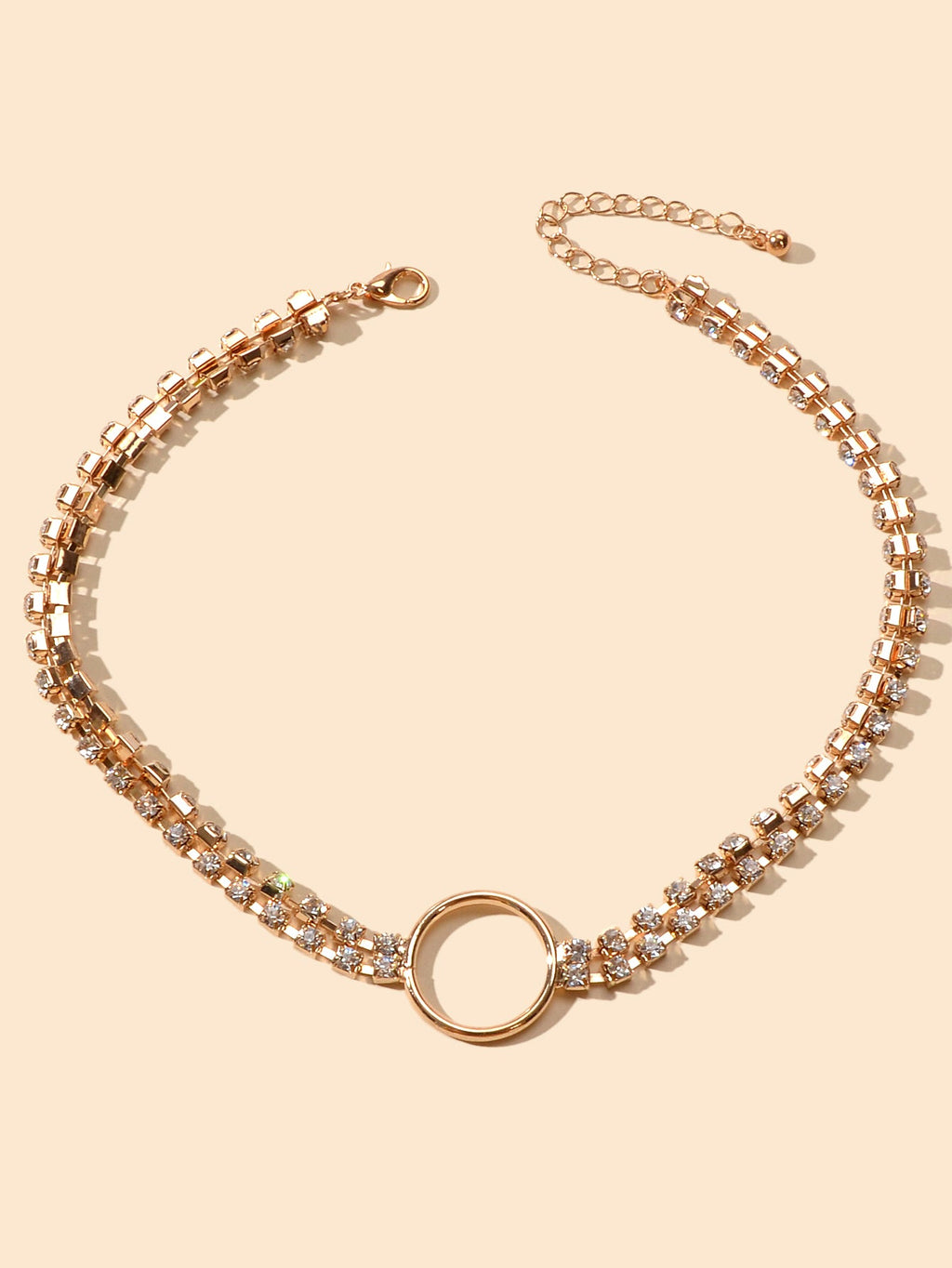 Ladies Jewellery Rhinestone Multi-layer Gold Chain Y Shape Pendant Necklace Gift