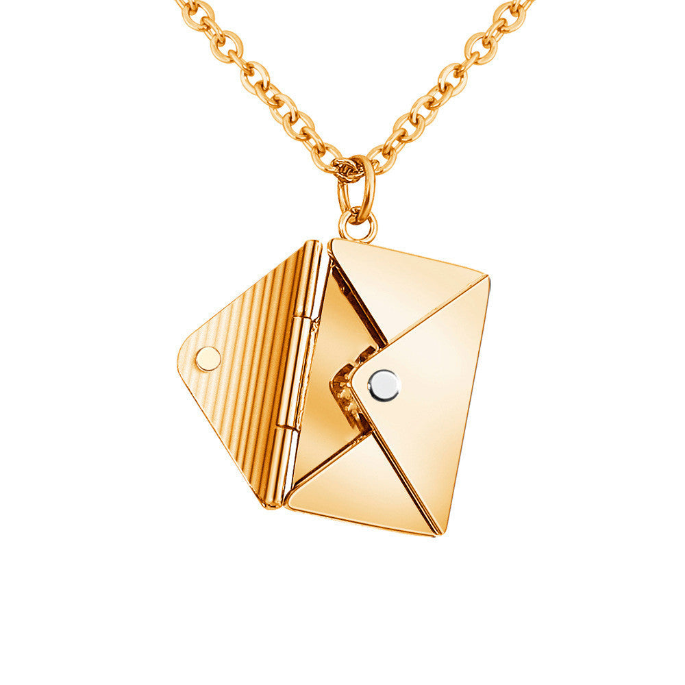 Envelope Locket Necklace – Personalized Love Letter Jewelry