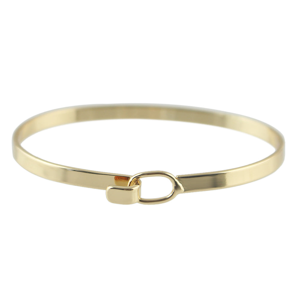 HipHop Jewelry Gold Metal Minimalist Geometric Bracelet Golden Bangle Collection