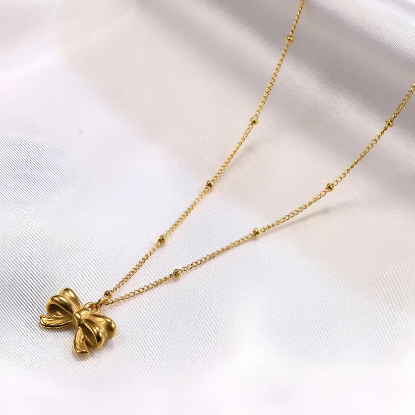 Dainty Bow Pendant Necklace