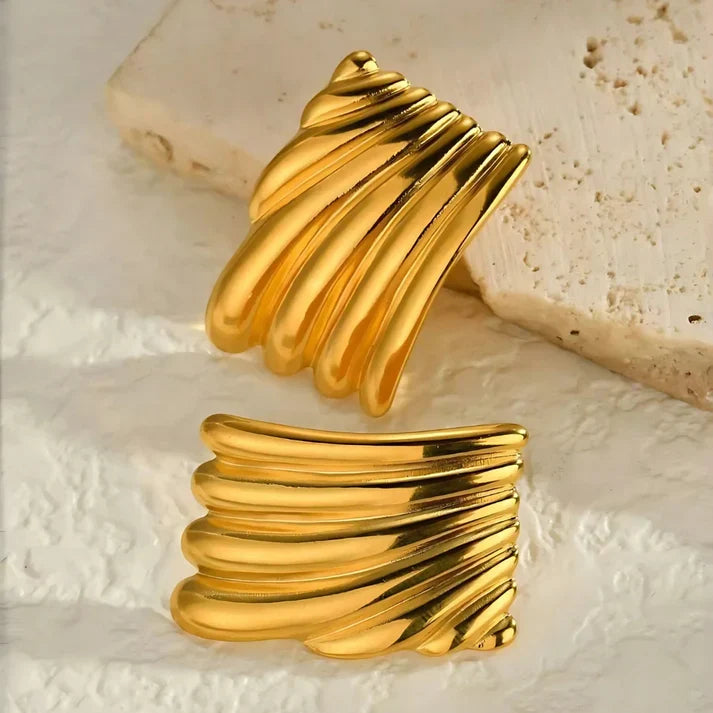 Wave Statement Earrings – Bold & Elegant