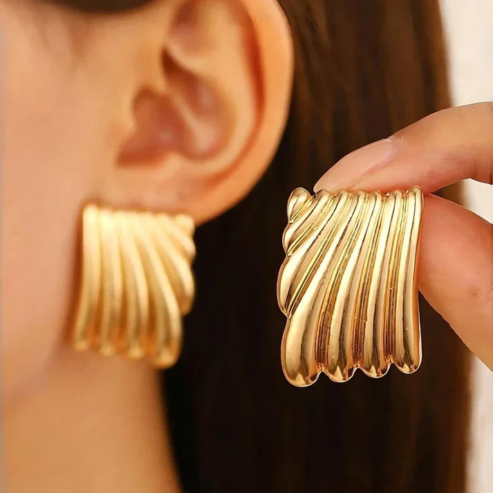 Wave Statement Earrings – Bold & Elegant