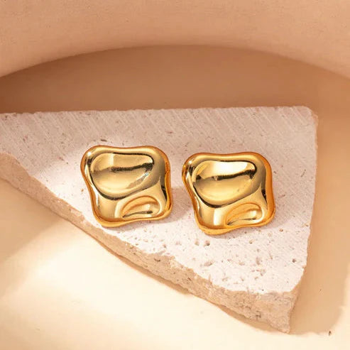 Chunky Stud Earrings - Bold & Stylish Statement Jewelry