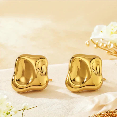 Chunky Stud Earrings - Bold & Stylish Statement Jewelry