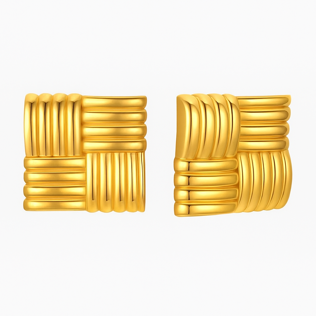 Square Stud Earrings – Bold, Geometric & Elegant